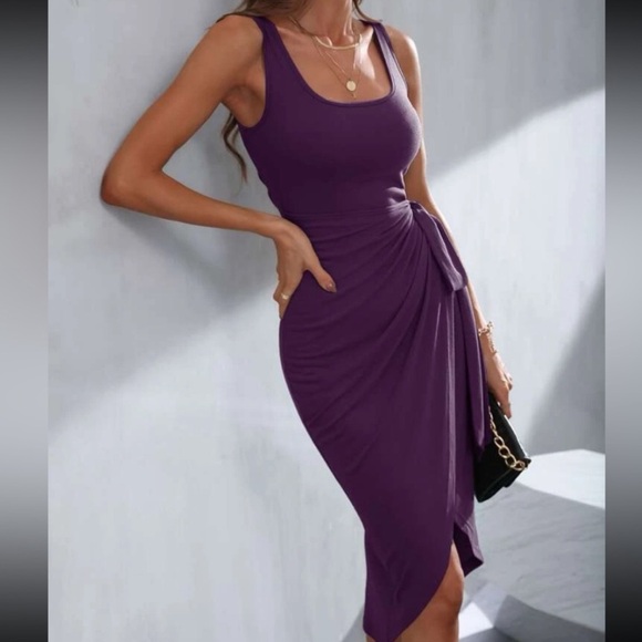 Boho tie side tank bodycon dress - Picture 6 of 6